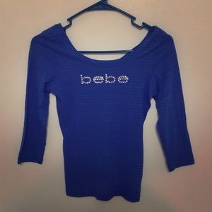 BeBe Women’s Swarovski Crystal Logo Top